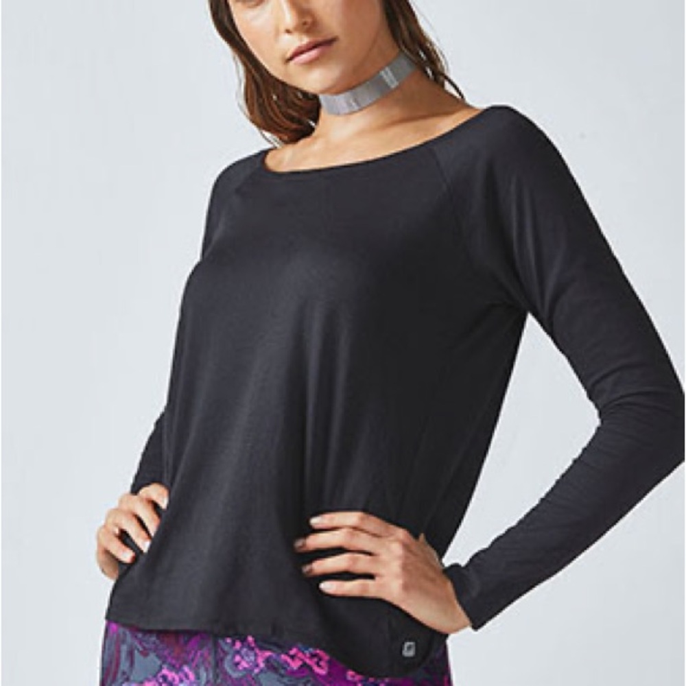 Fabletics Classic Black Long Sleeve Tee
